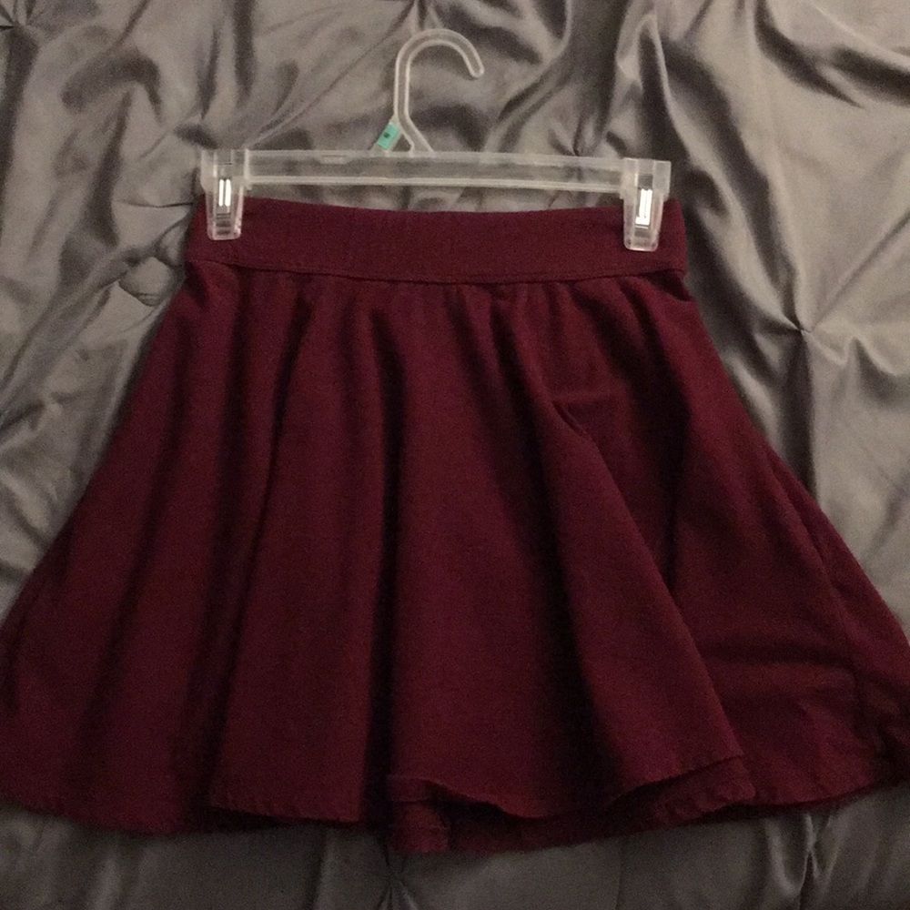 Red figure skating skirt